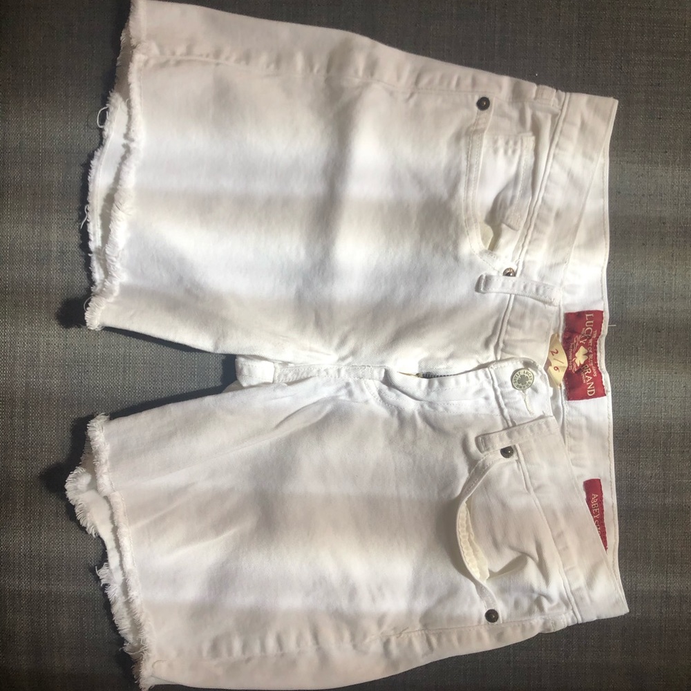 Lucky Brand White Abbey Shorts